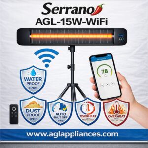 Electric Outdoor Wifi Heater Remote Control